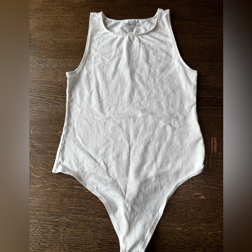 American Eagle White Bodysuit Tank Top‎ Medium